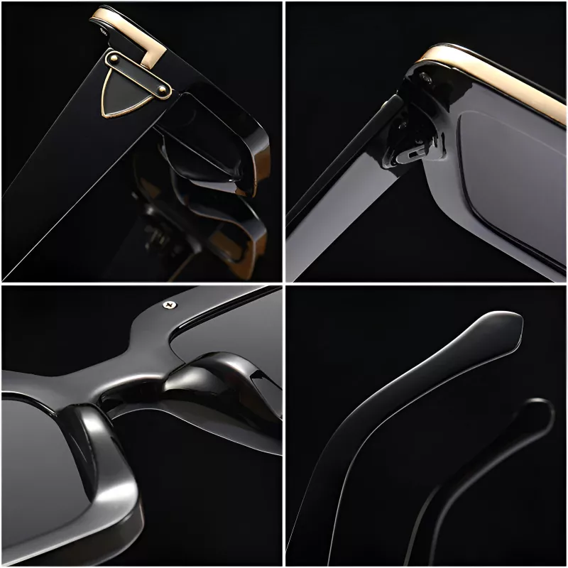 Luxury Retro Square Gradient Mirror Sunglasses - Image 3