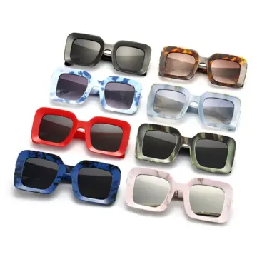 Luxury Retro Square Gradient Mirror Sunglasses