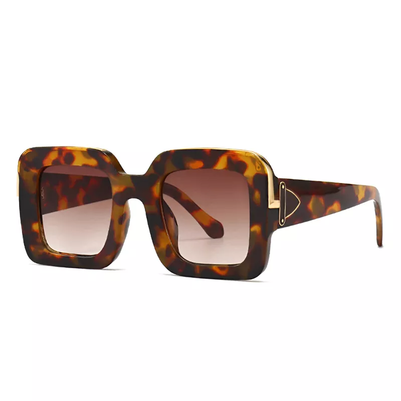 Luxury Retro Square Gradient Mirror Sunglasses - Image 4