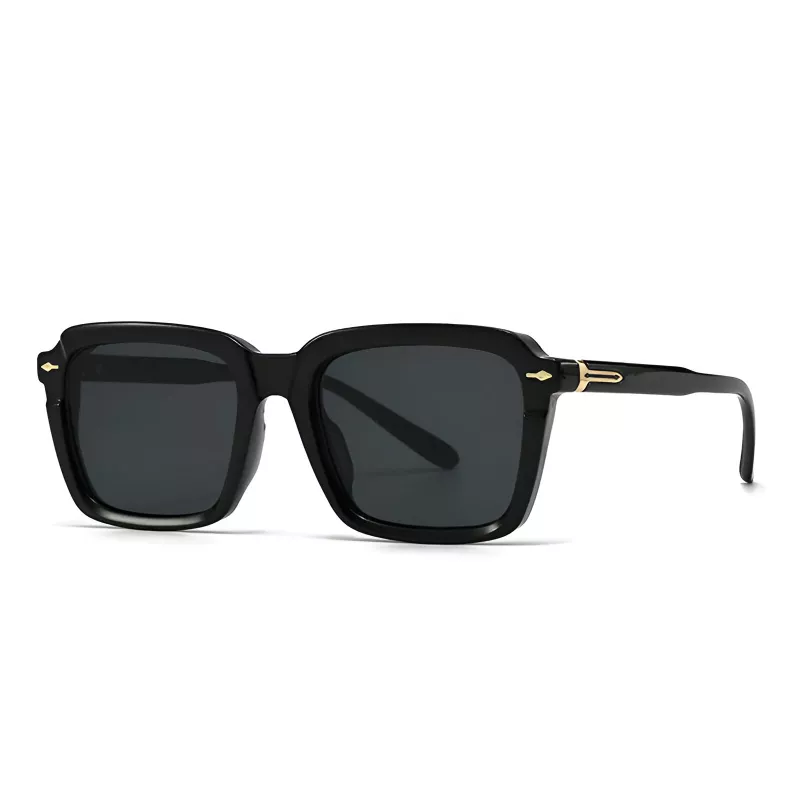 Vintage Square Gradient Sunglasses with Rivets - Image 5