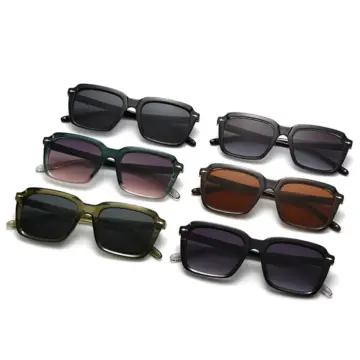 Vintage Square Gradient Sunglasses with Rivets