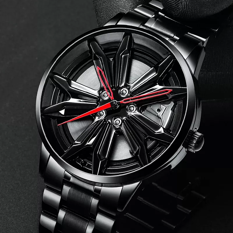 Luxury Sport Watch for Men – Waterproof Car Rim Design Quartz Wristwatch - Image 3