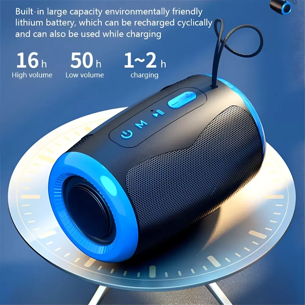 Portable Wireless Bluetooth Speaker with FM, SD, USB, Aux Modes & Waterproof - Image 3