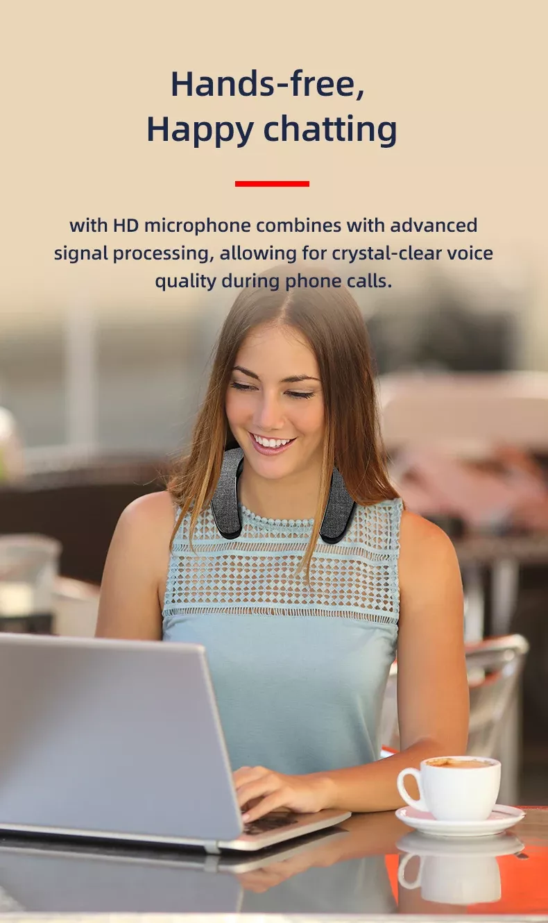 Wireless Wearable Neckband Speaker with Enhanced Bass & Hands-Free Calls - Image 6