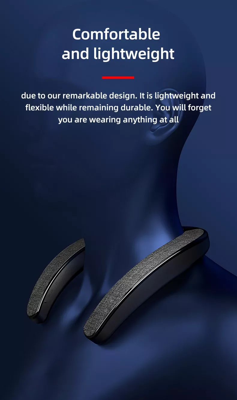 Wireless Wearable Neckband Speaker with Enhanced Bass & Hands-Free Calls - Image 2