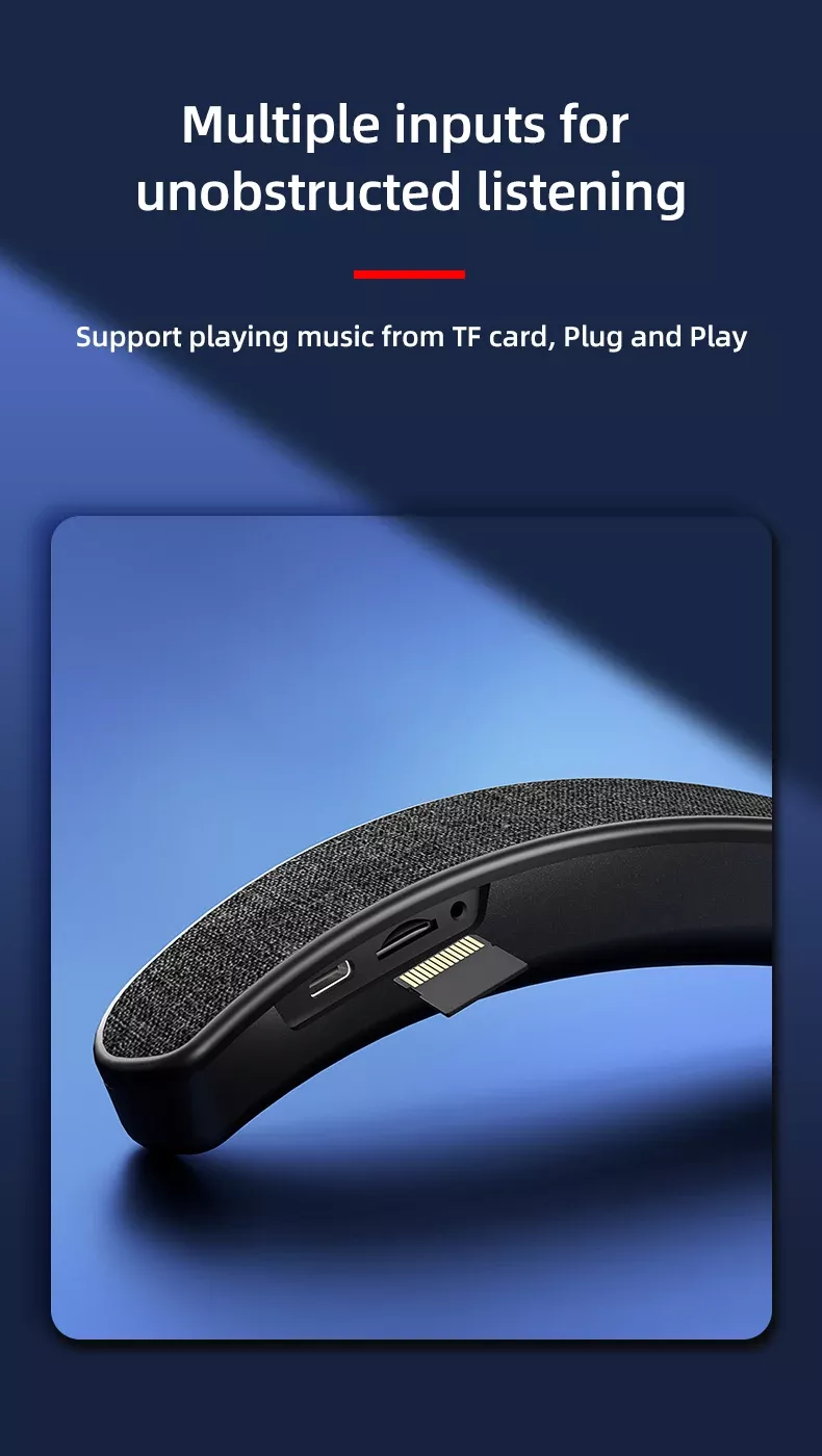 Wireless Wearable Neckband Speaker with Enhanced Bass & Hands-Free Calls - Image 5