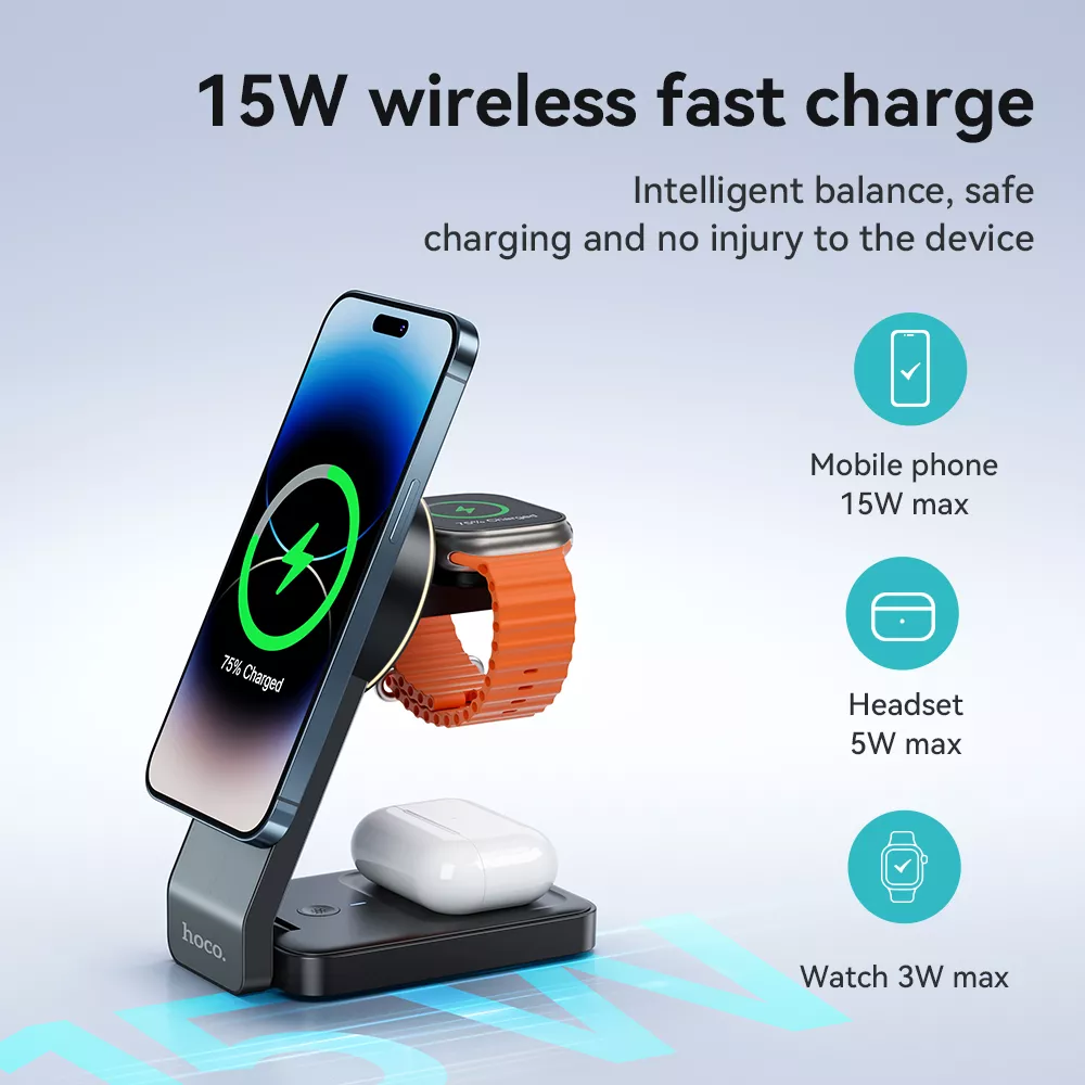 3-in-1 Magnetic Wireless Charger Stand - Image 3
