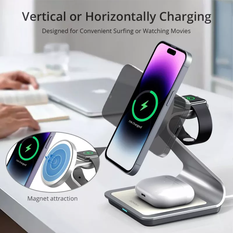 3-in-1 Magnetic Wireless Charging Station - Image 5
