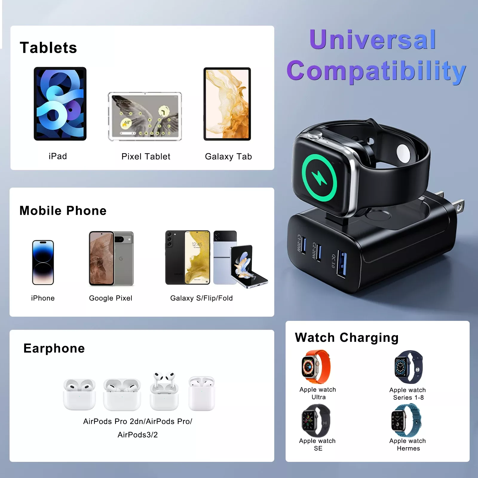 3-in-1 Multifunctional Magnetic Wireless Charger with Type-C Port - Image 7