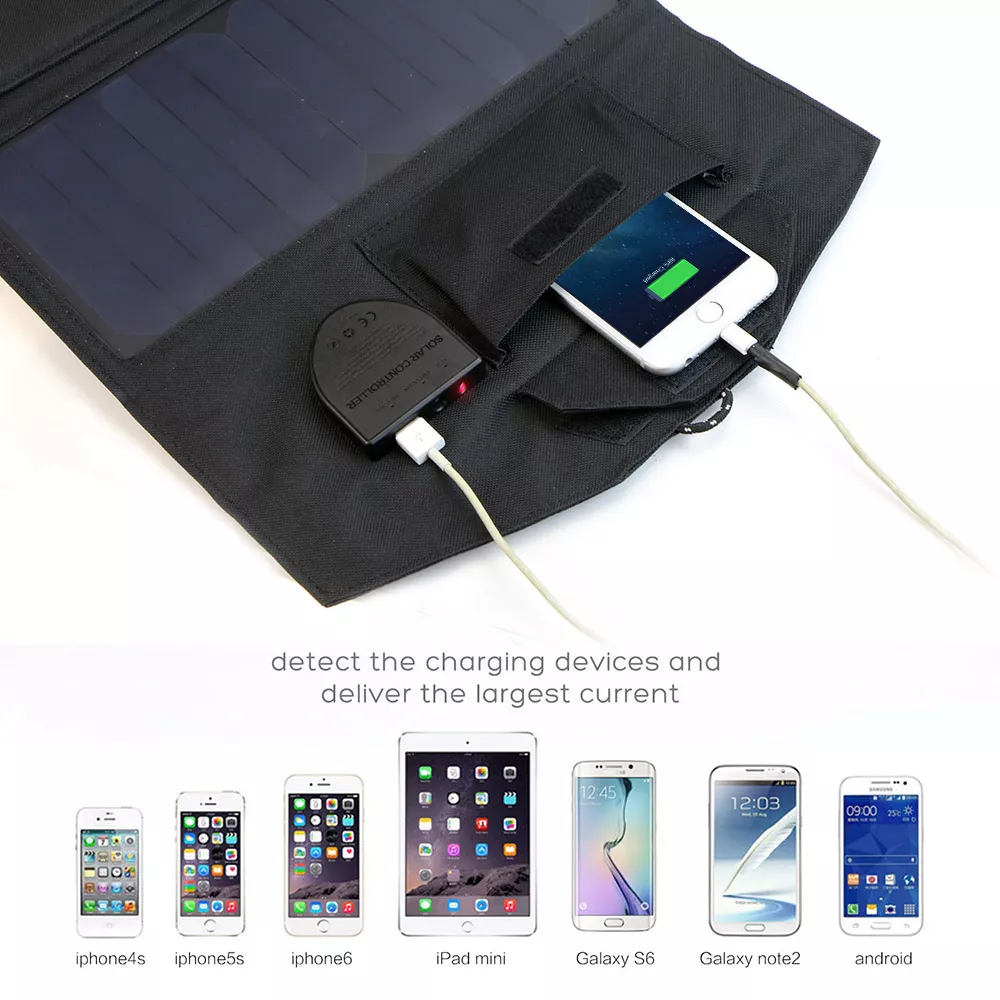 Portable Foldable 21W Solar Panel Charger with 10000mAh Battery - Image 4