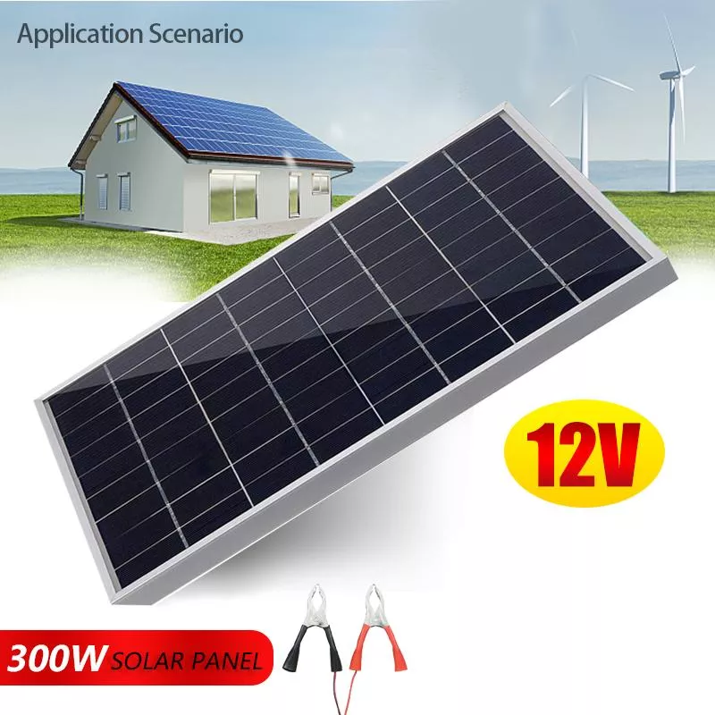 300W 12V Solar Panel Kit - Portable Outdoor Solar Generator for Home & Emergency Charging - Image 2