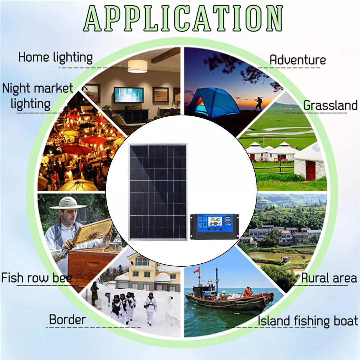 300W 12V Solar Panel Kit - Portable Outdoor Solar Generator for Home & Emergency Charging - Image 6