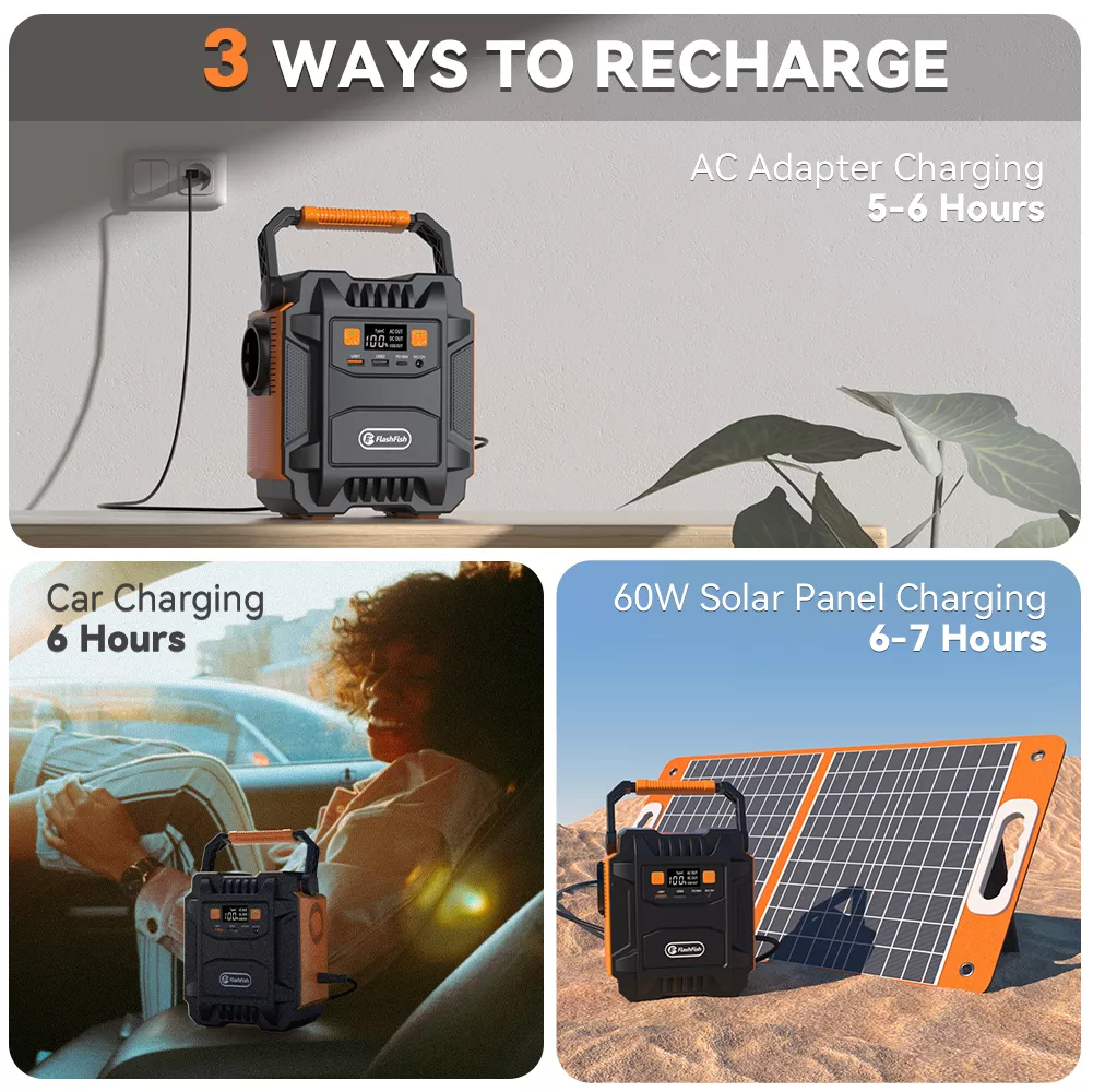 200W Portable Power Station 172Wh Solar Generator with 48000mAh Lithium Battery - Image 4