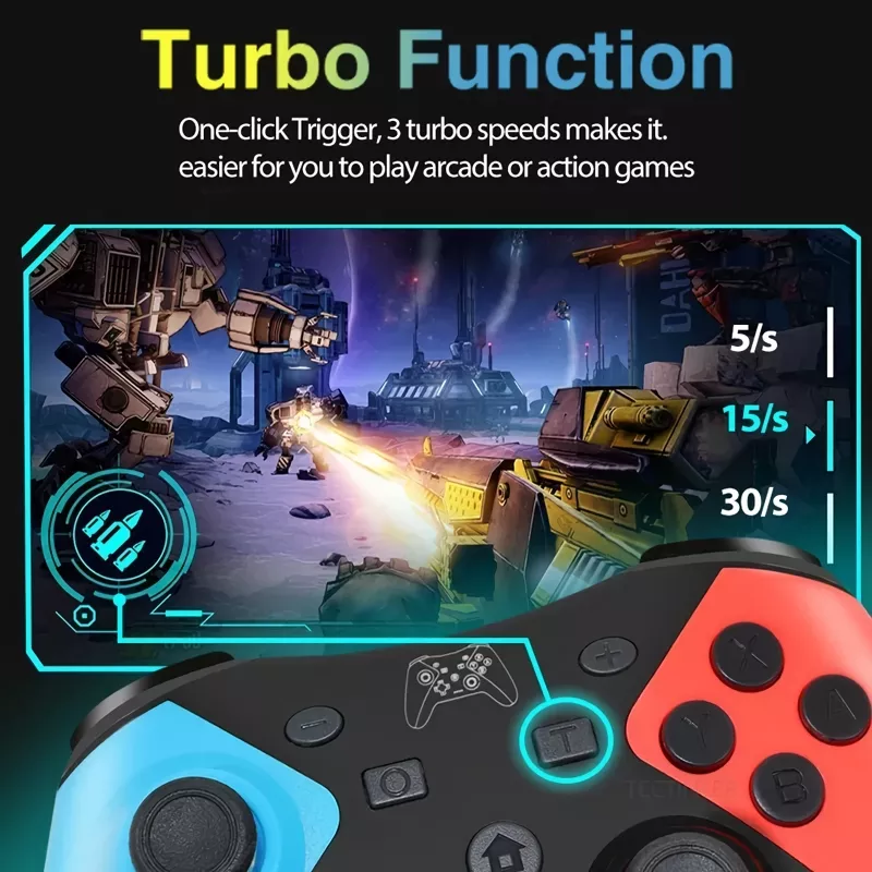 Wireless RGB Bluetooth Game Controller for Nintendo Switch, PC, Android, iOS - Image 3