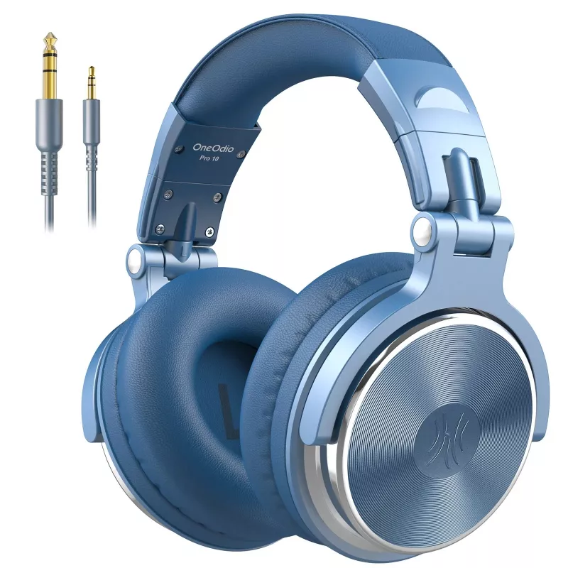 Wired DJ Headphones with 50mm Drivers & Detachable Microphone