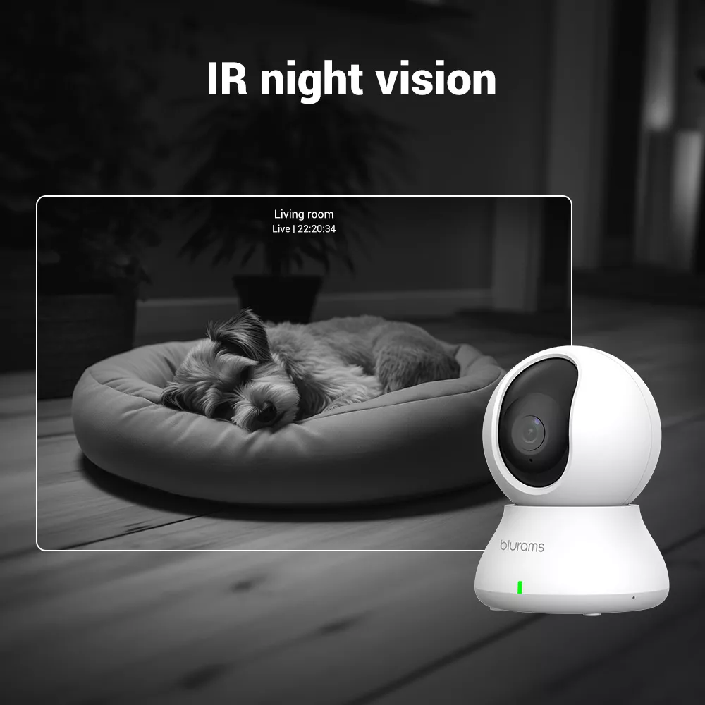 2.4GHz WiFi 360° PTZ Indoor Security Camera with 2K Resolution & Night Vision - Image 6