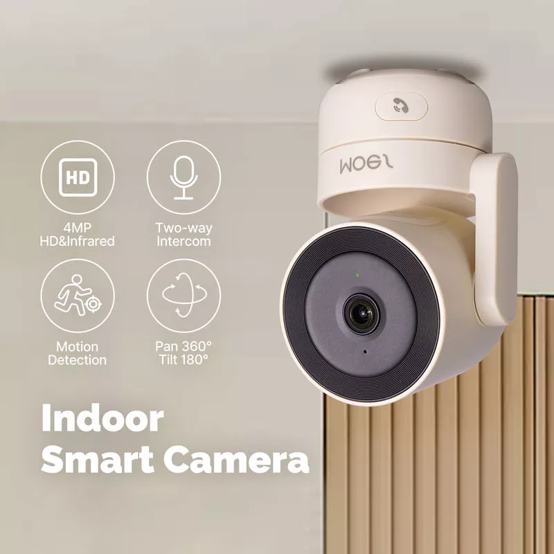 WiFi Smart Indoor Security Camera, 4MP HD, Night Vision, Pan/Tilt Motion Detection - Image 2