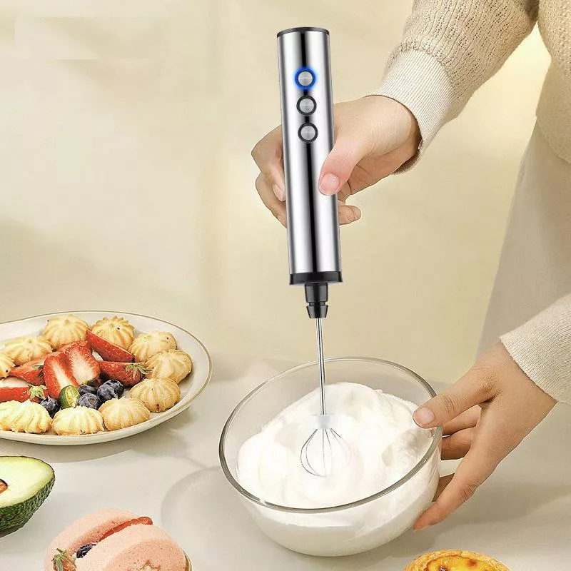 3-in-1 Rechargeable Milk Frother and Handheld Coffee Whisk Mixer - Image 2