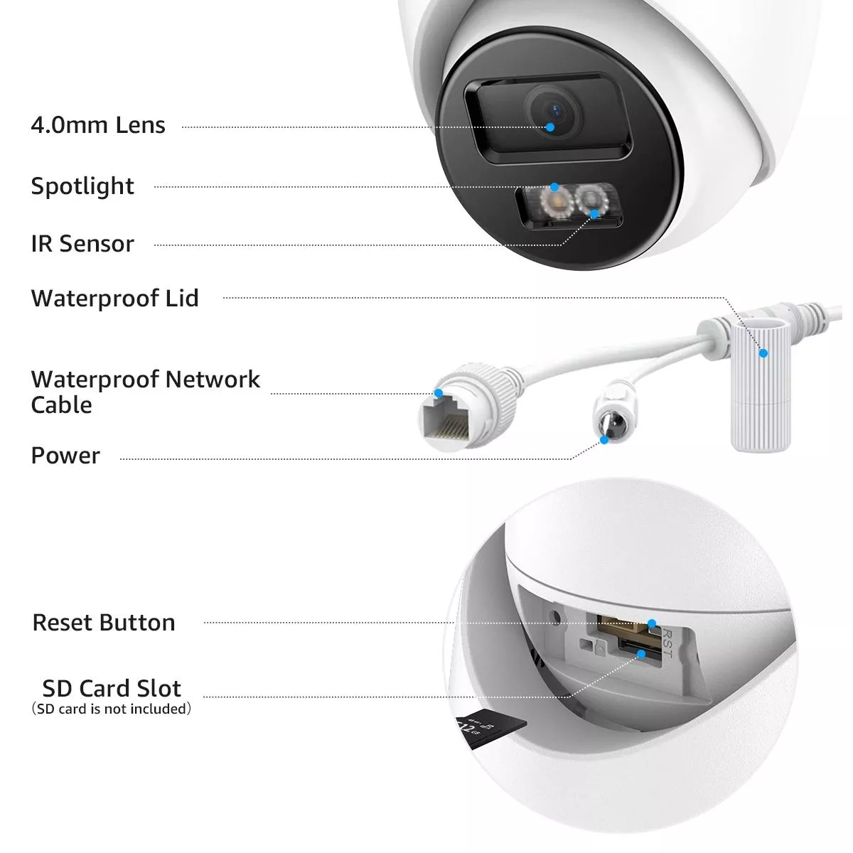 4K Ultra HD Outdoor IP Security Camera with Dual Light and AI Detection - Image 9