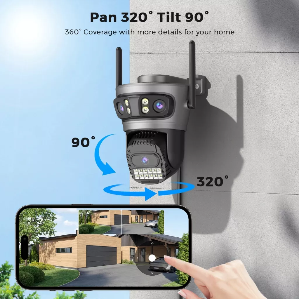 Wifi Security Camera with Auto Tracking & 5X Zoom - Image 2