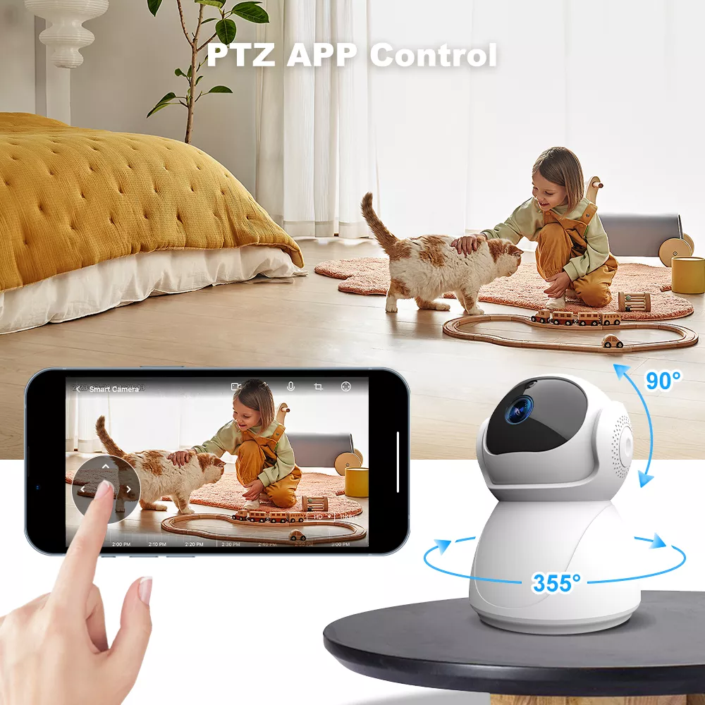 FHD Wireless WiFi PTZ Security Camera with Smart Auto Tracking and Alexa Compatibility - Image 4