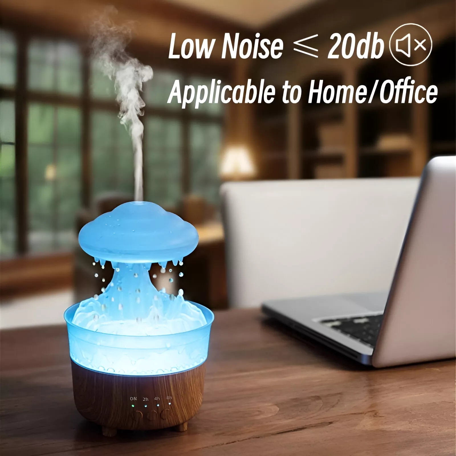 LED Rain Cloud Aromatherapy Humidifier with Remote Control - Image 5
