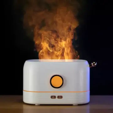 Flame Effect Essential Oil Diffuser with LED Light