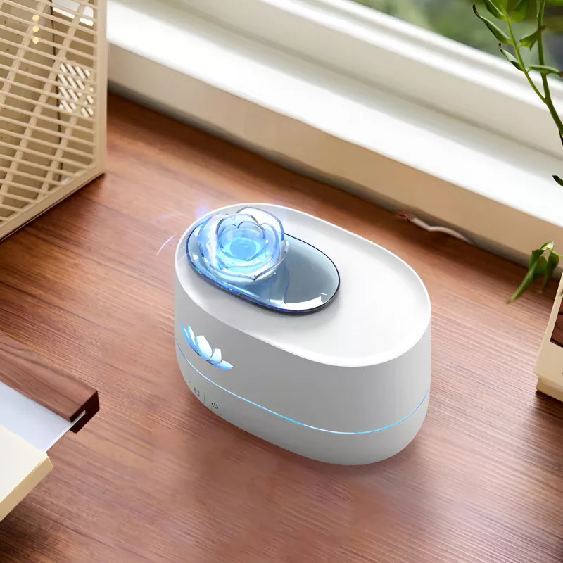 Lotus Flower USB Aroma Diffuser with LED Light and 350ML Capacity - Image 6