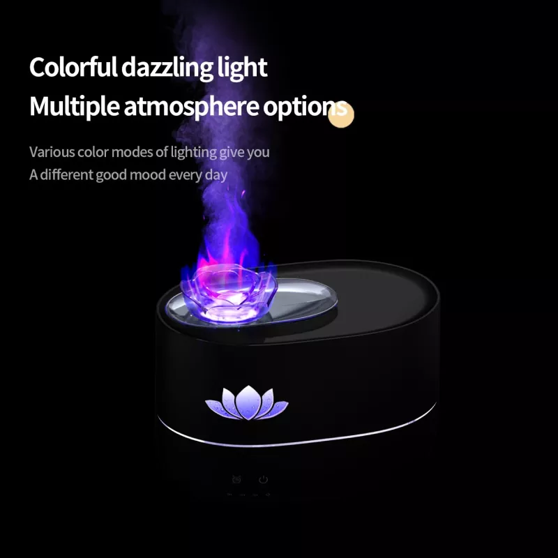 Lotus Flower USB Aroma Diffuser with LED Light and 350ML Capacity - Image 5
