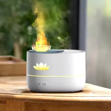 Lotus Flower USB Aroma Diffuser with LED Light and 350ML Capacity