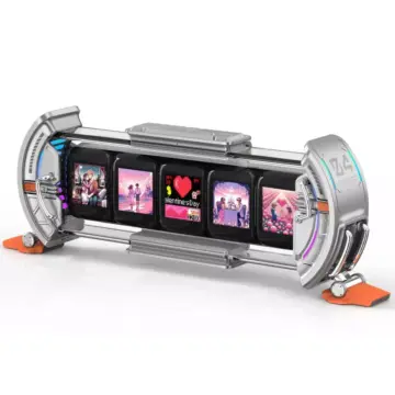 Cyberpunk Digital Clock with RGB LED Display