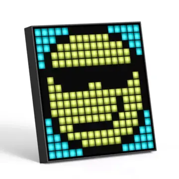 WiFi Pixel Art Digital Frame Clock with Social Media Tracker & LED Display