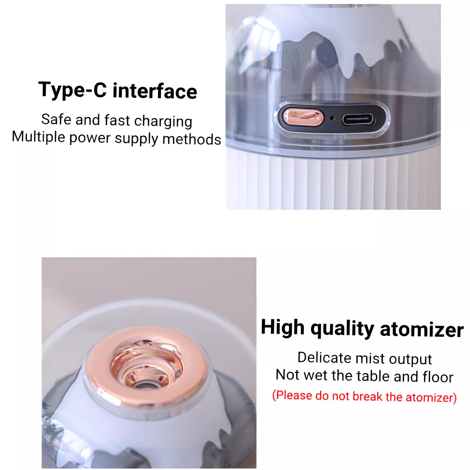 300ML Wireless Portable Air Humidifier with LED Light - Image 5