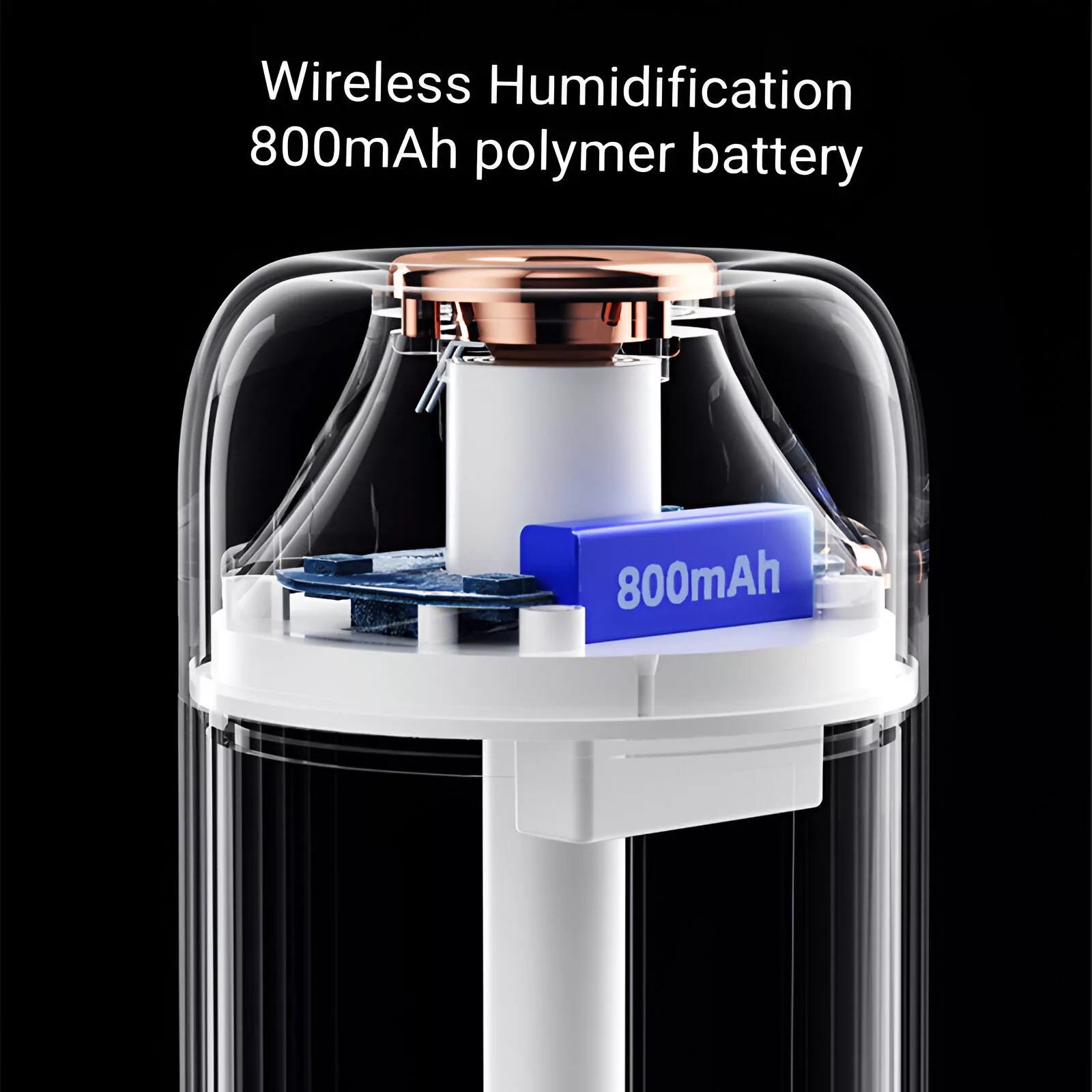 300ML Wireless Portable Air Humidifier with LED Light - Image 4