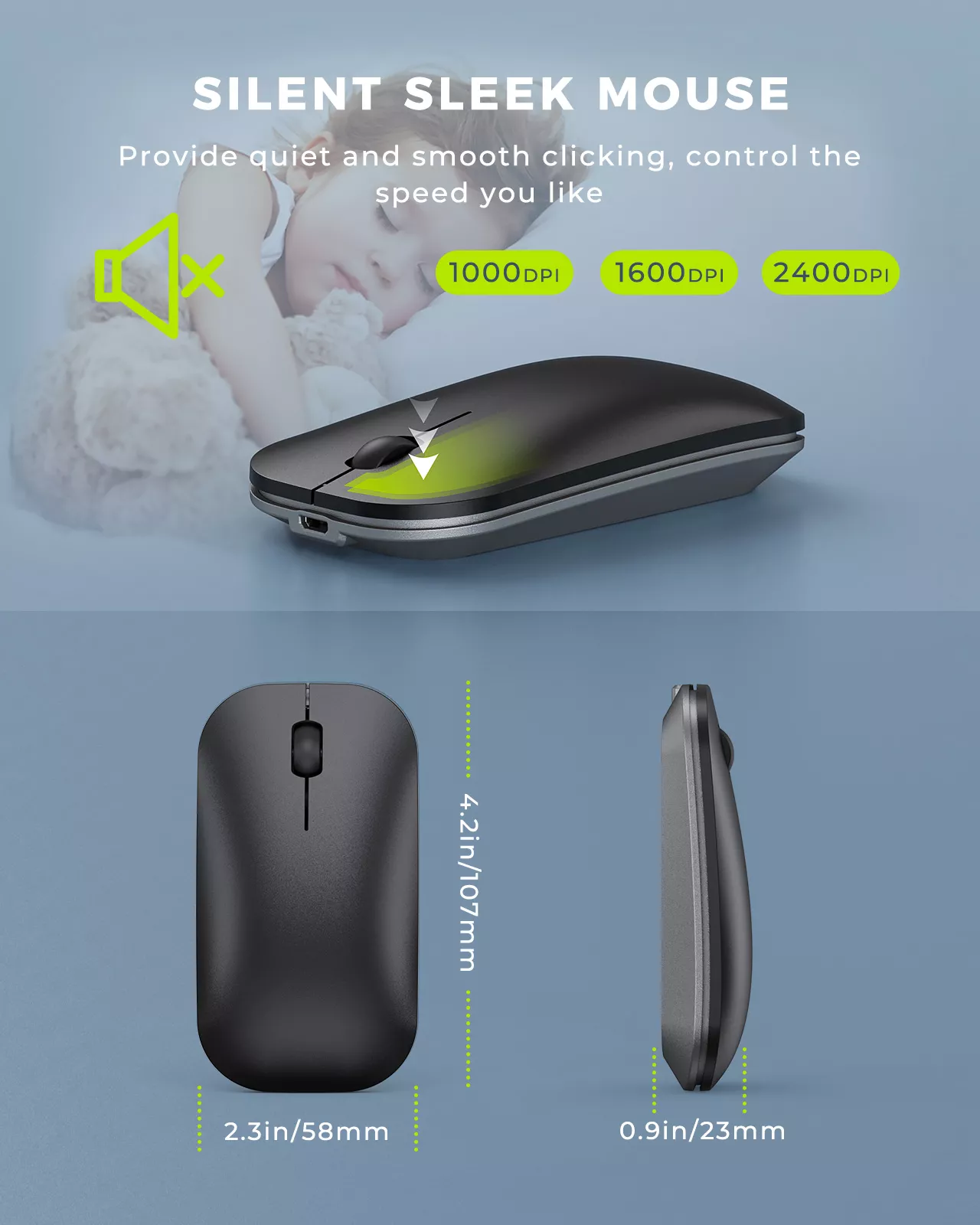 Wireless Bluetooth Keyboard and Mouse Combo with Multi-Device Connectivity - Image 4