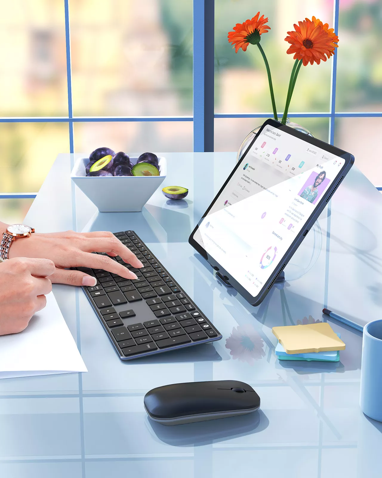 Wireless Bluetooth Keyboard and Mouse Combo with Multi-Device Connectivity - Image 6