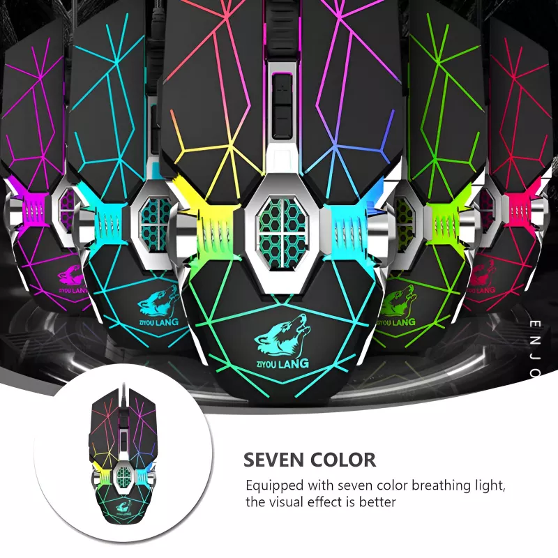 Wireless Gaming Mouse with Rechargeable Battery, RGB Lights, Adjustable DPI - Image 5
