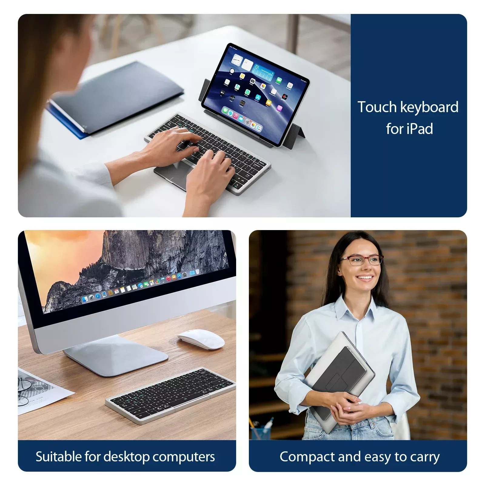 Magic Bluetooth Keyboard with Touch Pad for iPad Pro, iPad Air, and Tablets - Image 7