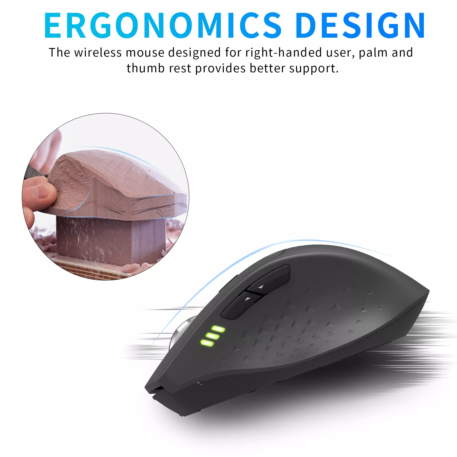 Multi-Device Wireless Ergonomic Mouse with Long Battery Life - Image 4