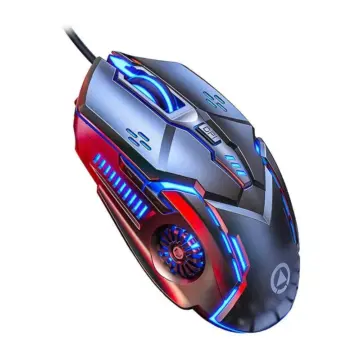 Six-Key Luminous Wired Gaming Mouse with Mute Function and Adjustable DPI
