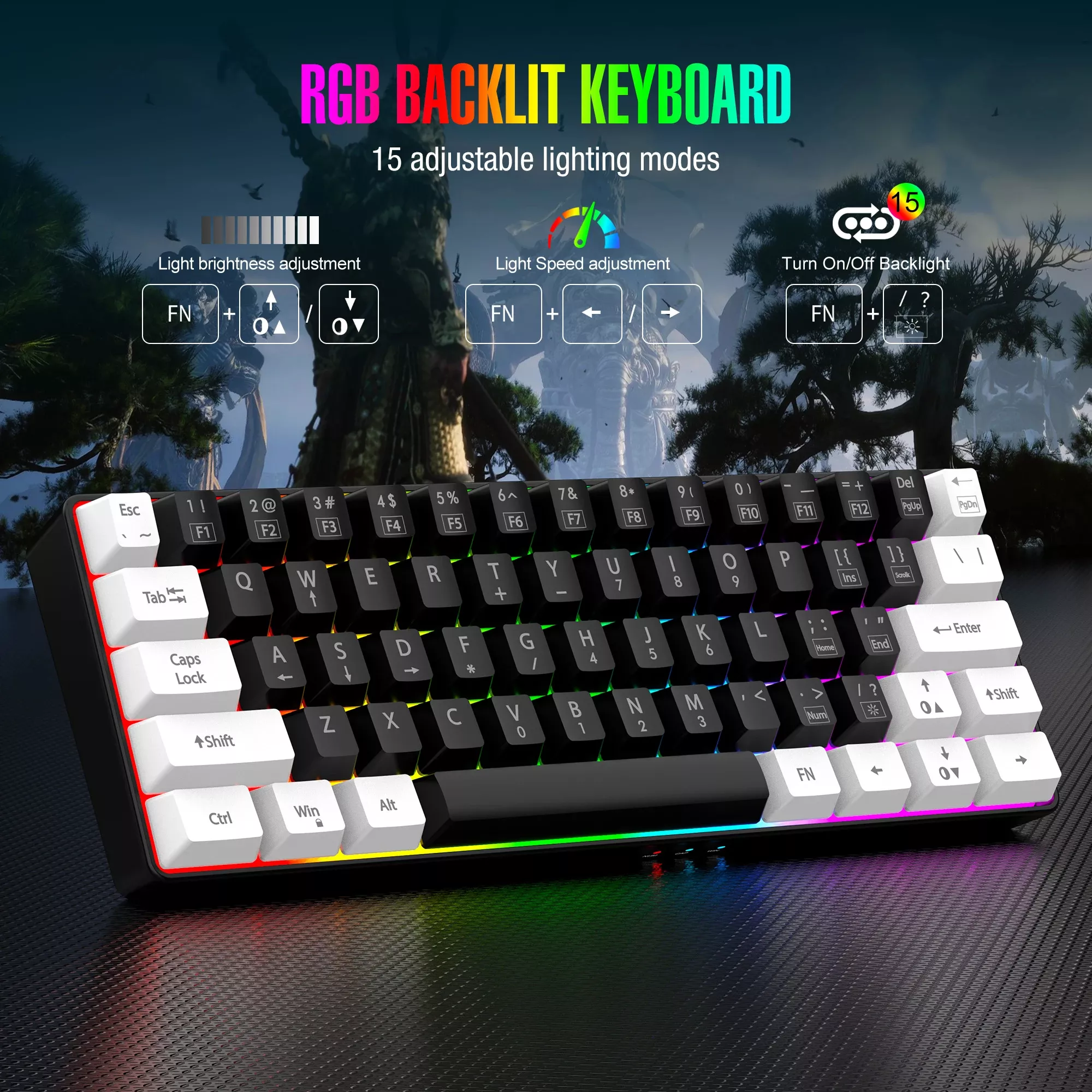 60% Wired Gaming Keyboard - Image 2