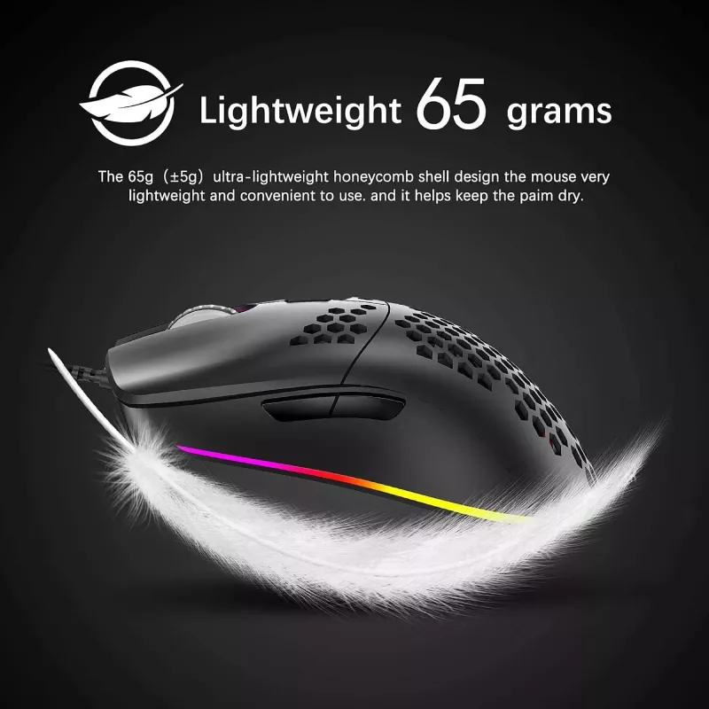 Lightweight Gaming Mouse 6400DPI RGB - Image 5