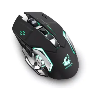 Wireless Rechargeable Gaming Mouse with Silent Click & Adjustable DPI