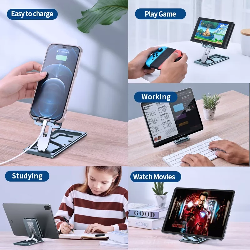Foldable and Adjustable Desk Stand for Smartphones and Tablets - Image 4