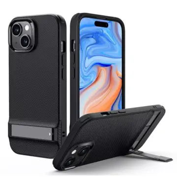 iPhone 15 Metal Kickstand Case with Adjustable Stand