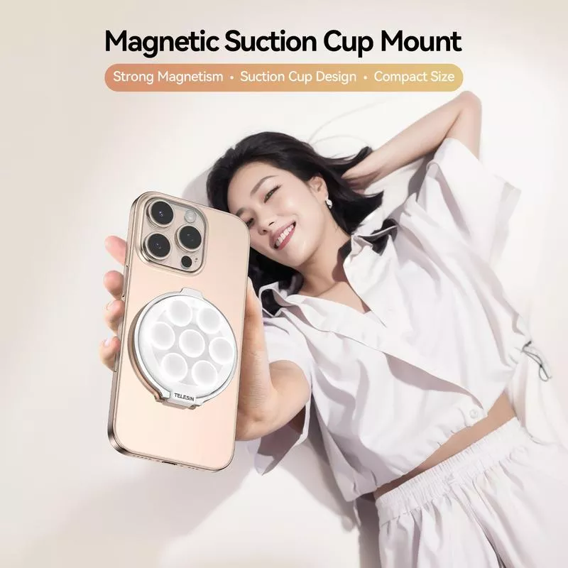 Magnetic Suction Cup Phone Grip Stand - Hands-Free Multifunction Holder - Image 2