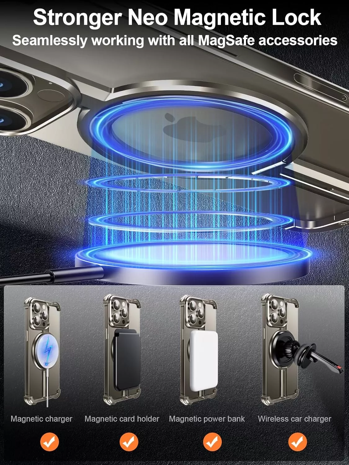 Metal Frameless iPhone 16/16 Pro/16 Pro Max Case with Built-In Stand & Heat Dissipation - Image 6