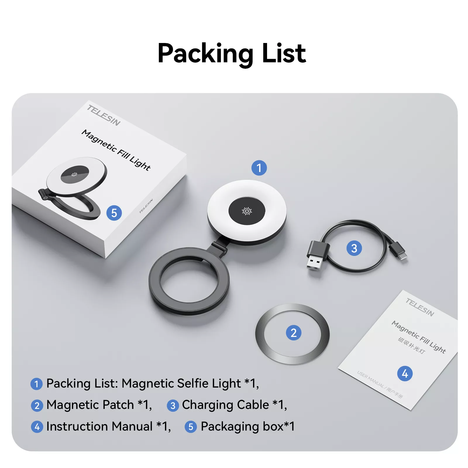 Magnetic Mini Selfie Light with Adjustable Brightness - Image 6