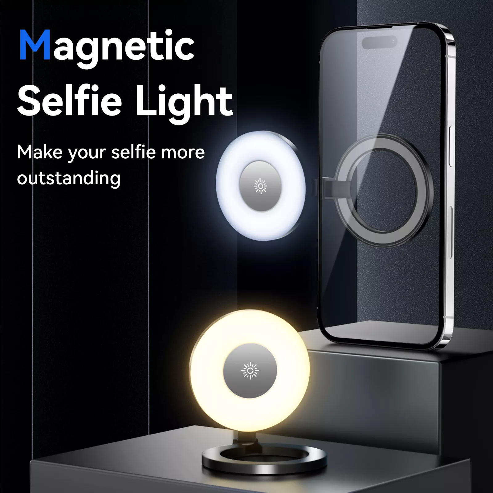 Magnetic Mini Selfie Light with Adjustable Brightness - Image 2