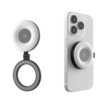 Magnetic Mini Selfie Light with Adjustable Brightness